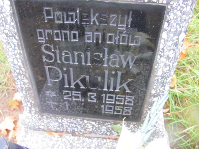 Stanisław Pikulik 1958 Sławianowo - Grobonet - Wyszukiwarka osób pochowanych