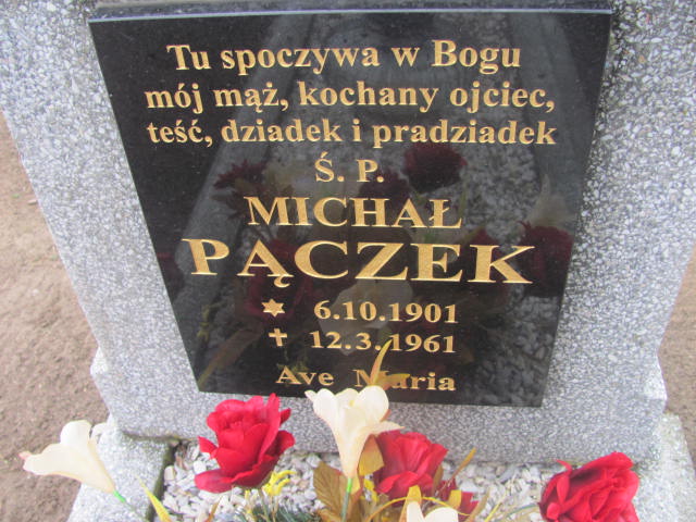 Michał Pączek 1901 Sławianowo - Grobonet - Wyszukiwarka osób pochowanych