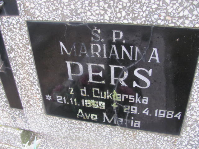 Marianna Pers 1899 Sławianowo - Grobonet - Wyszukiwarka osób pochowanych